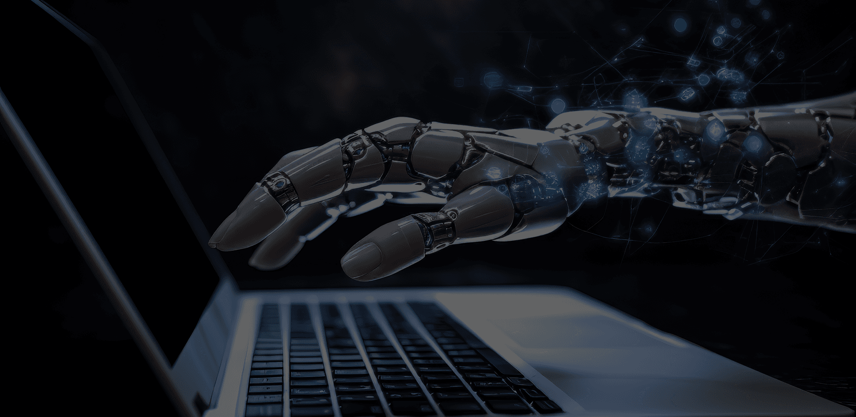 Case studies background with robotic arm